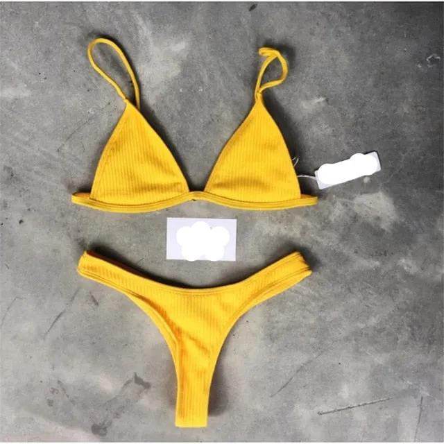 Bandeau Ribbed bikinis