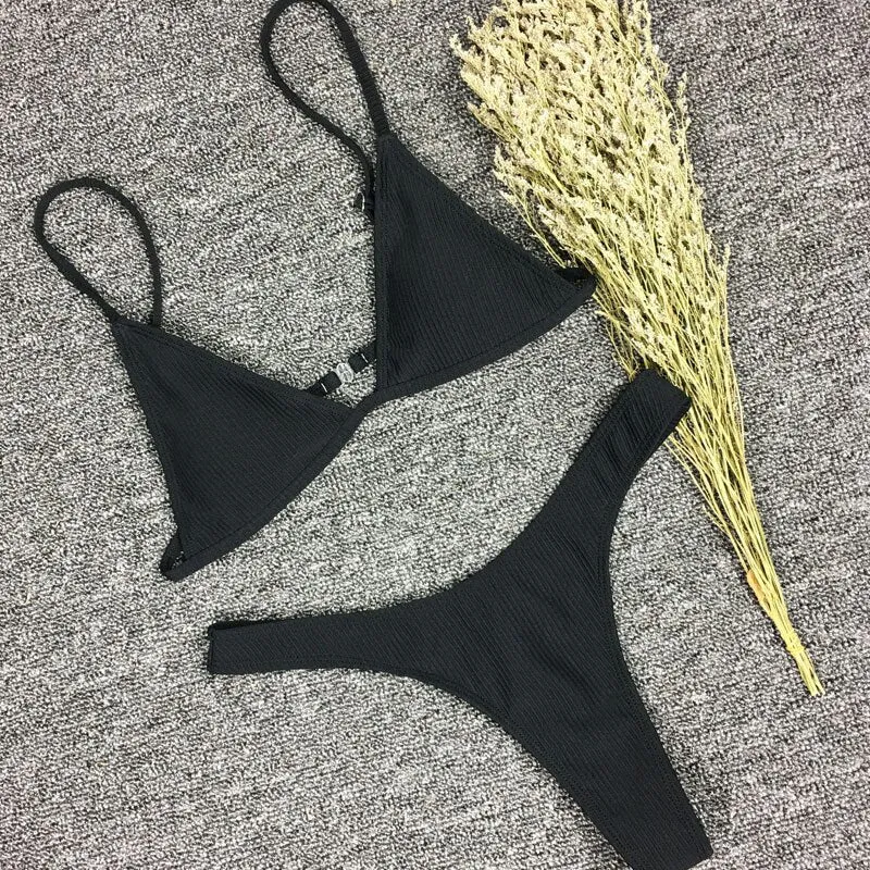 Bandeau Ribbed bikinis