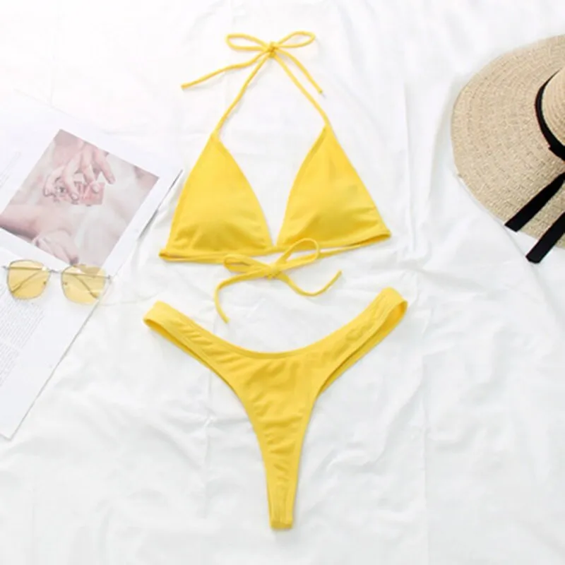 Bandeau Ribbed bikinis