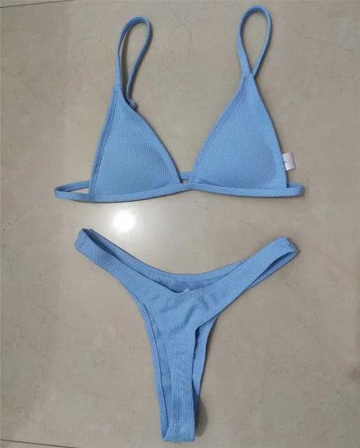Bandeau Ribbed bikinis