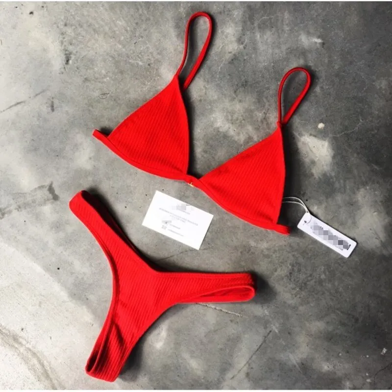 Bandeau Ribbed bikinis