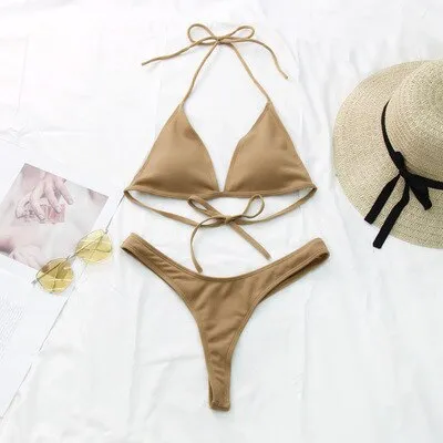 Bandeau Ribbed bikinis