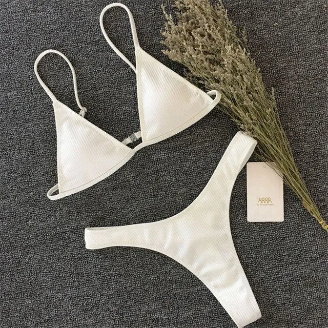 Bandeau Ribbed bikinis