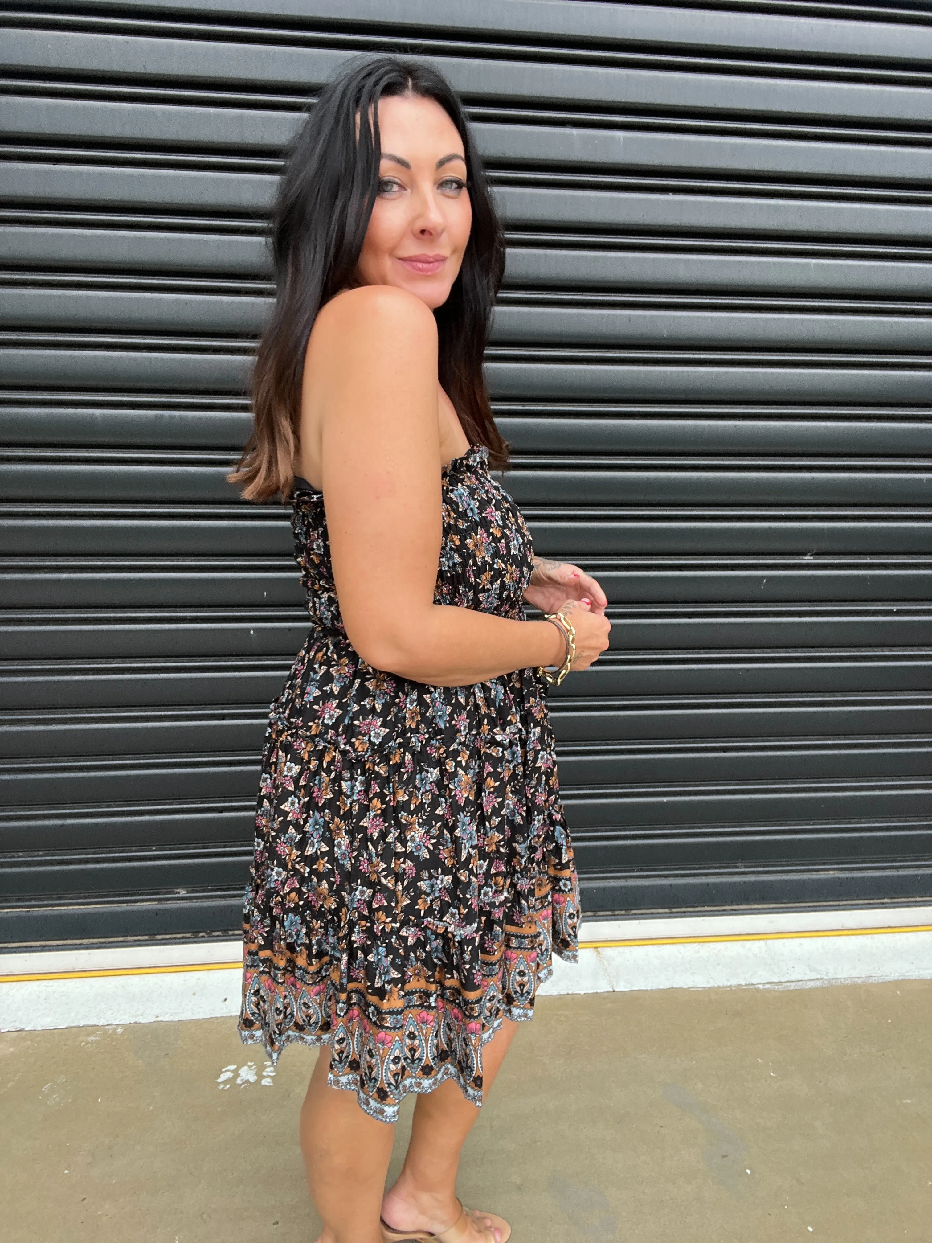 Bella Mini Dress Boho Black