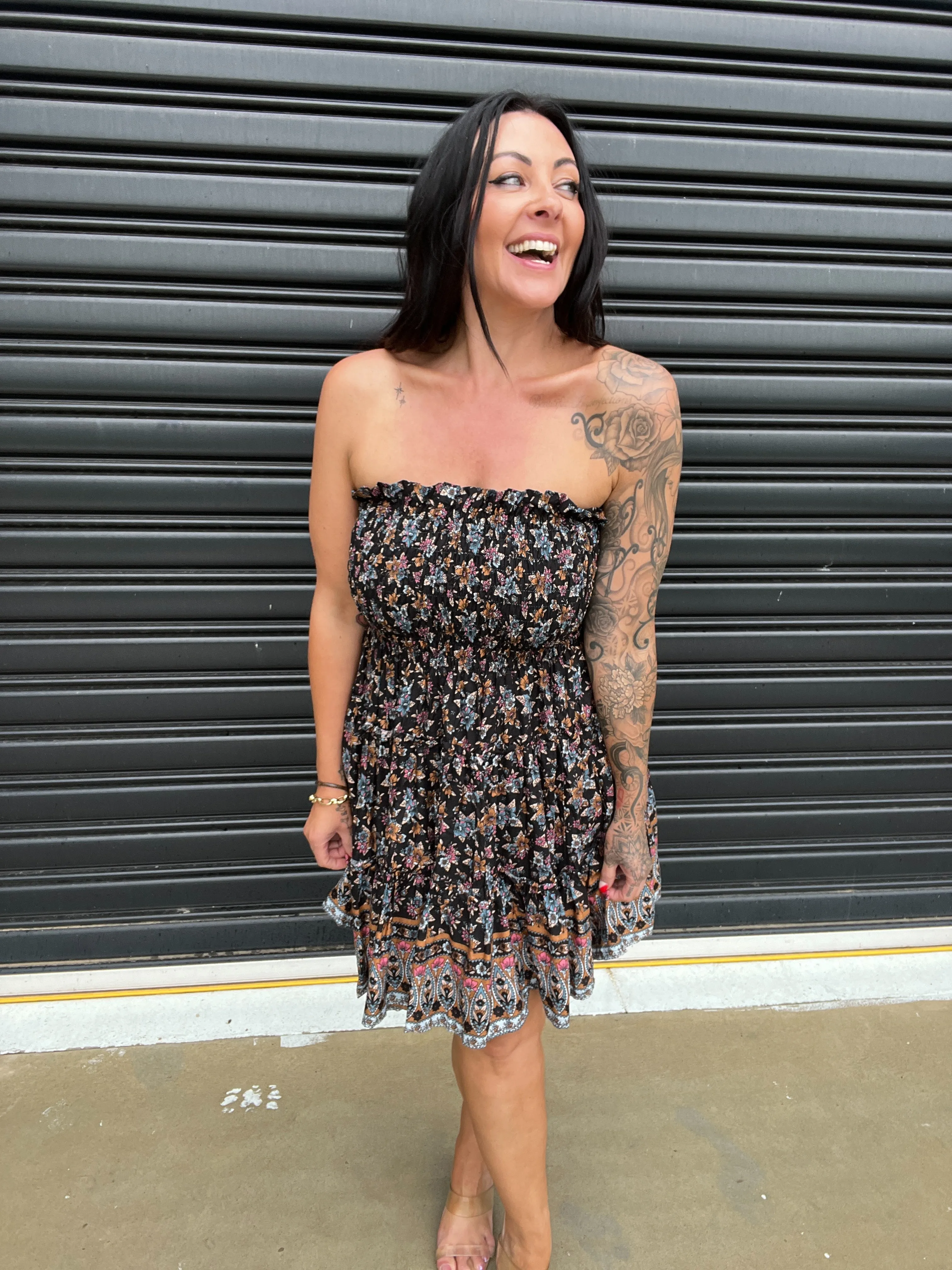 Bella Mini Dress Boho Black