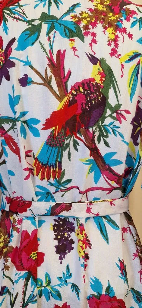 Bird of Paradise Robe White