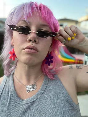 Black Reflective Flamin' Sunglasses