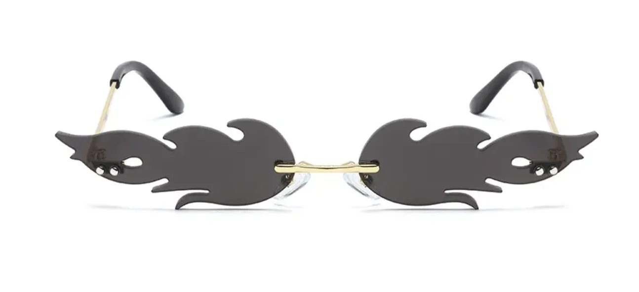 Black Reflective Flamin' Sunglasses
