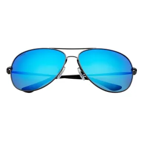 Blue Reflective Polarized Pilot Sunglasses