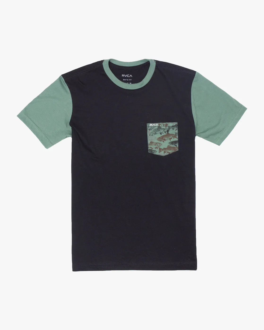 Boys Ollie Colorblock Pocket Tee - Spinach