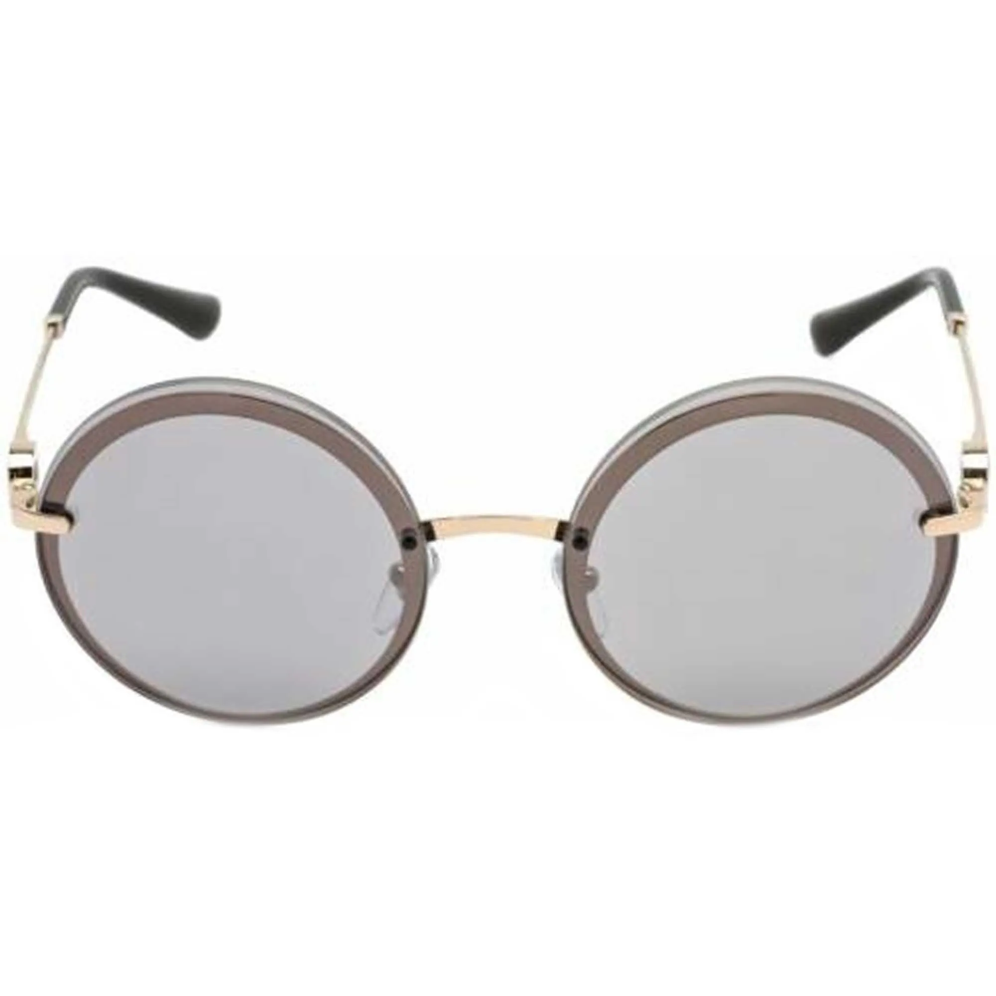 Bvlgari Women's Sunglasses - Violet Mirrored Gradient Silver Round | BV6149B 20147A