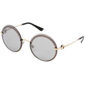 Bvlgari Women's Sunglasses - Violet Mirrored Gradient Silver Round | BV6149B 20147A