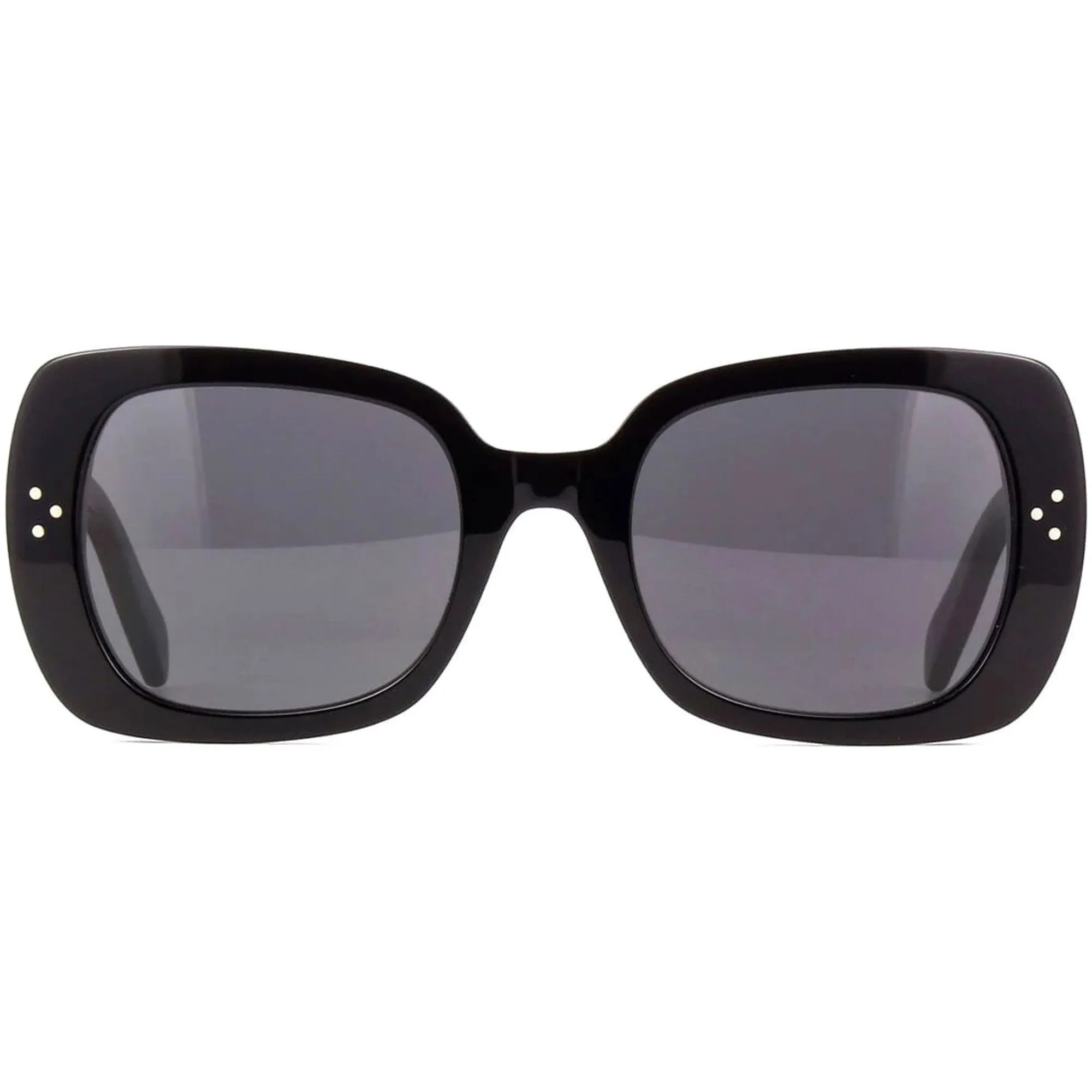 Celine Women's Sunglasses - Dark Grey Lens Shiny Black Cat Eye Frame | CL40188I 01A