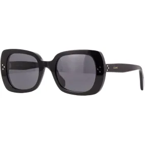 Celine Women's Sunglasses - Dark Grey Lens Shiny Black Cat Eye Frame | CL40188I 01A