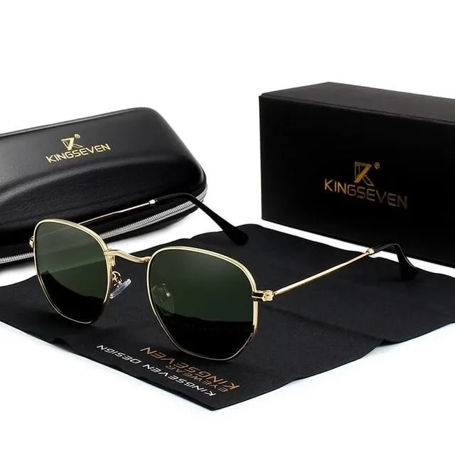 Classic Reflective Sunglasses - Hexagon Retro Sunglasses