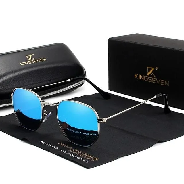 Classic Reflective Sunglasses - Hexagon Retro Sunglasses