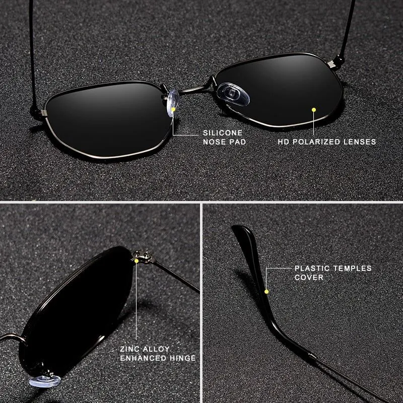 Classic Reflective Sunglasses - Hexagon Retro Sunglasses