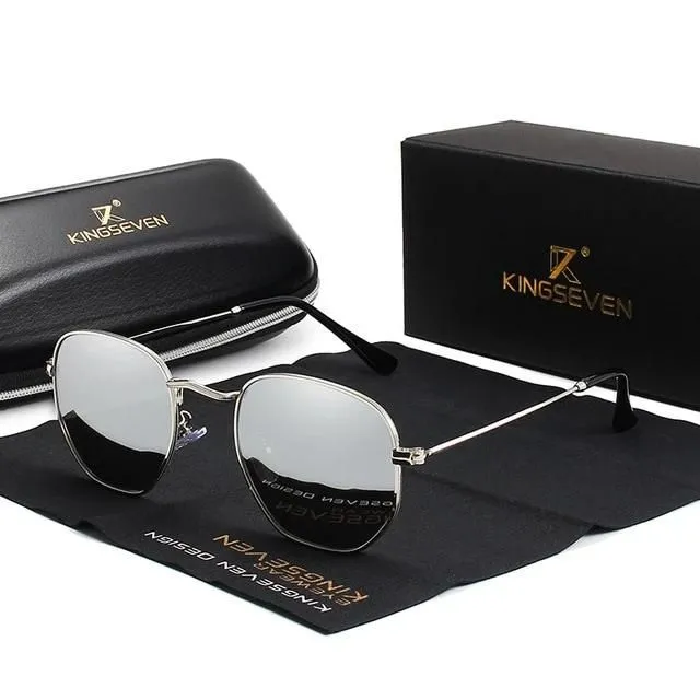 Classic Reflective Sunglasses - Hexagon Retro Sunglasses