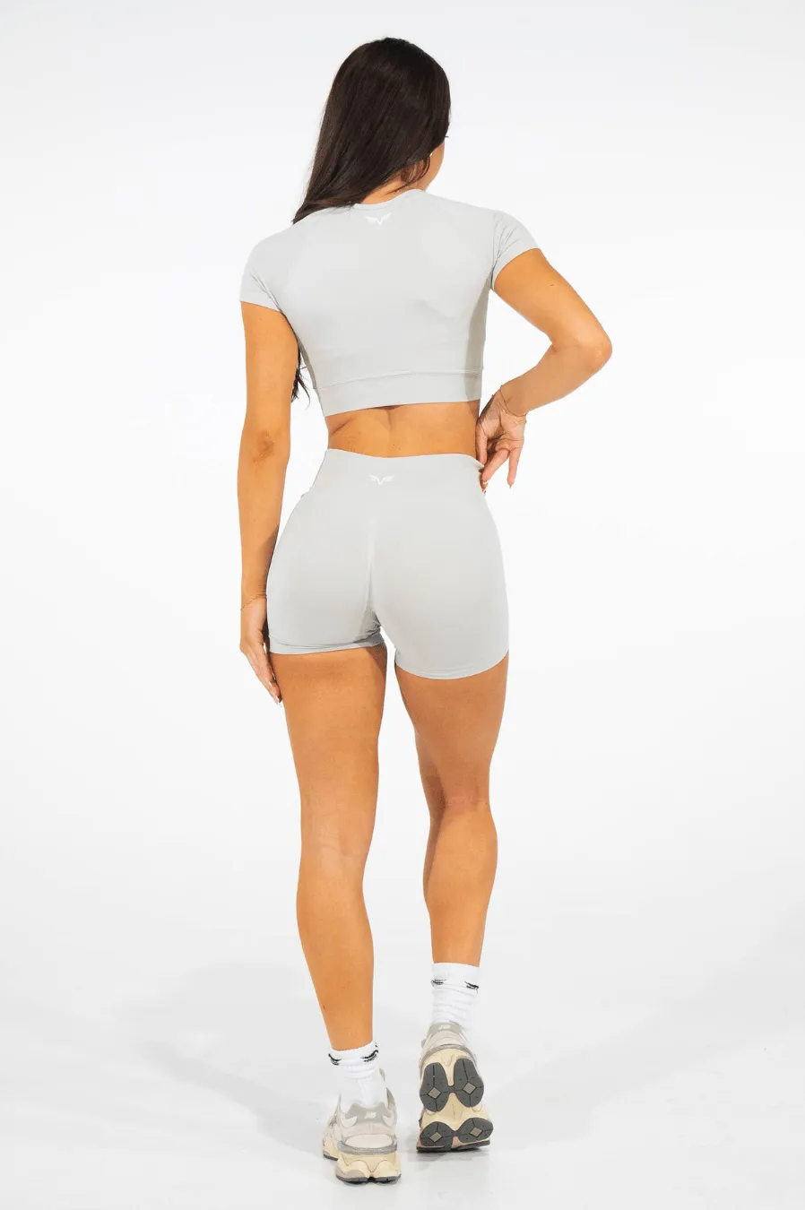 Club Athletica Flex Seamless Crop Top Light Grey