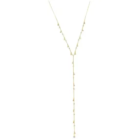 CRISLU  Adjustable Y Necklace with Dangle Bezel Drops