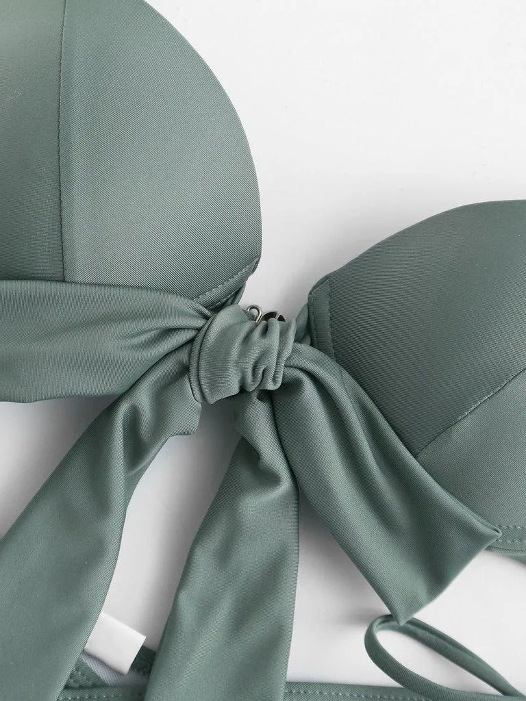 Crossover Bow Tie Bikini Set