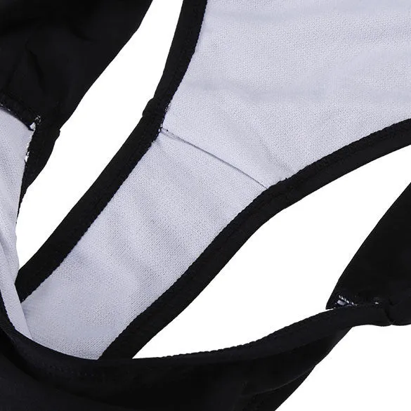Cut Out Halter Strap Push Up Swimsuit Bikini Set Swimwear
