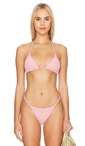 DEVON WINDSOR Drew Bikini Top in Pink