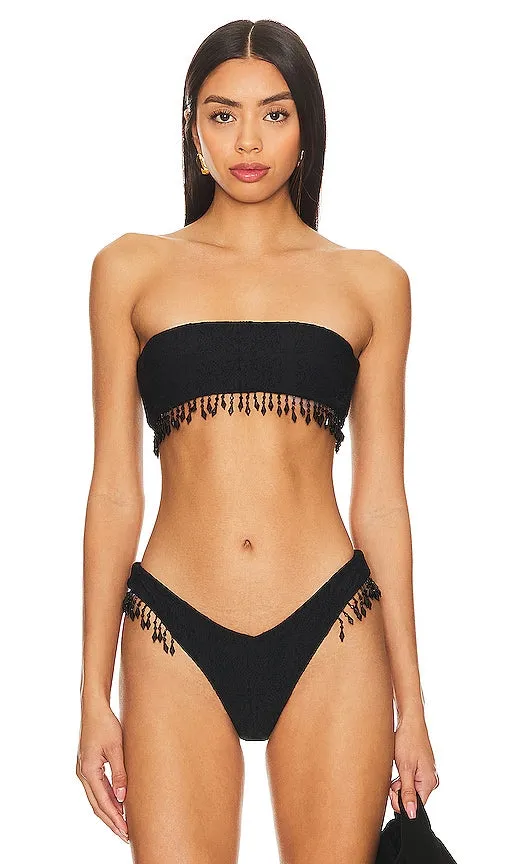DEVON WINDSOR Ryder Bikini Top in Black