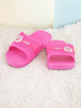 Elegant Pink Slide with Adorable Bunny Design for Girl's