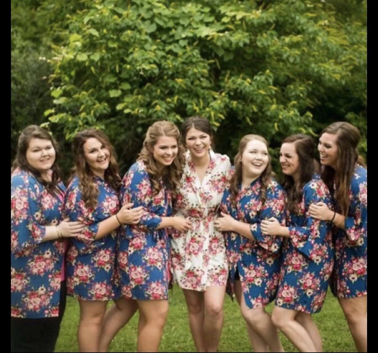 Floral Bridesmaid Robe, Bridesmaid Gift, Personalized Robe, Flower Girl Robe, Bridal Robe, Cotton Floral Robe