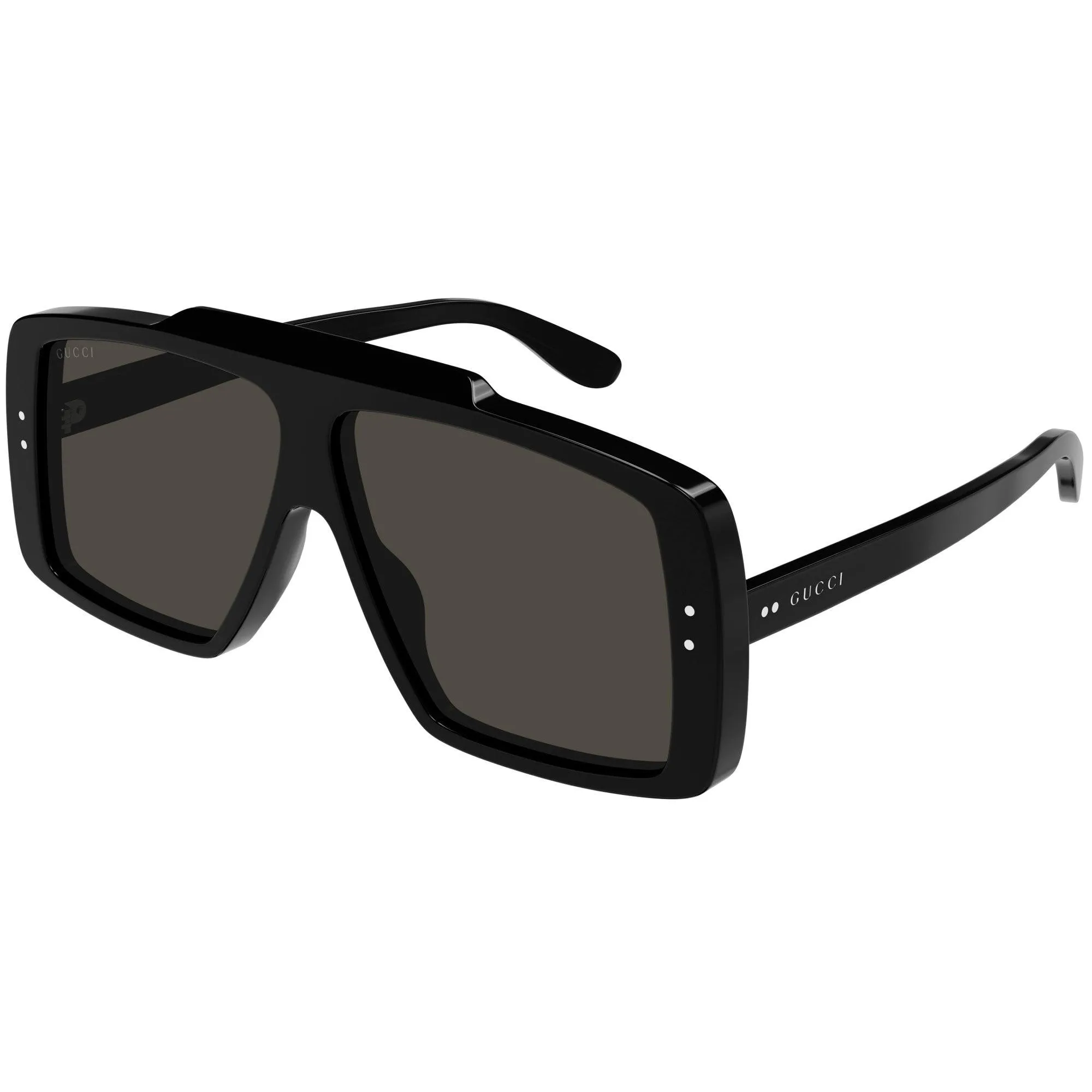 Gucci Unisex Sunglasses - Nylon Lens Black Acetate Wrap Shaped Frame | GG1369S 001