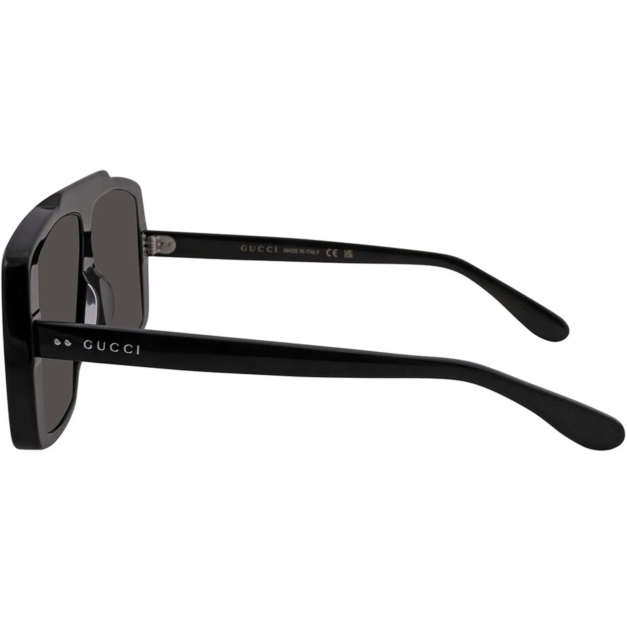 Gucci Unisex Sunglasses - Nylon Lens Black Acetate Wrap Shaped Frame | GG1369S 001
