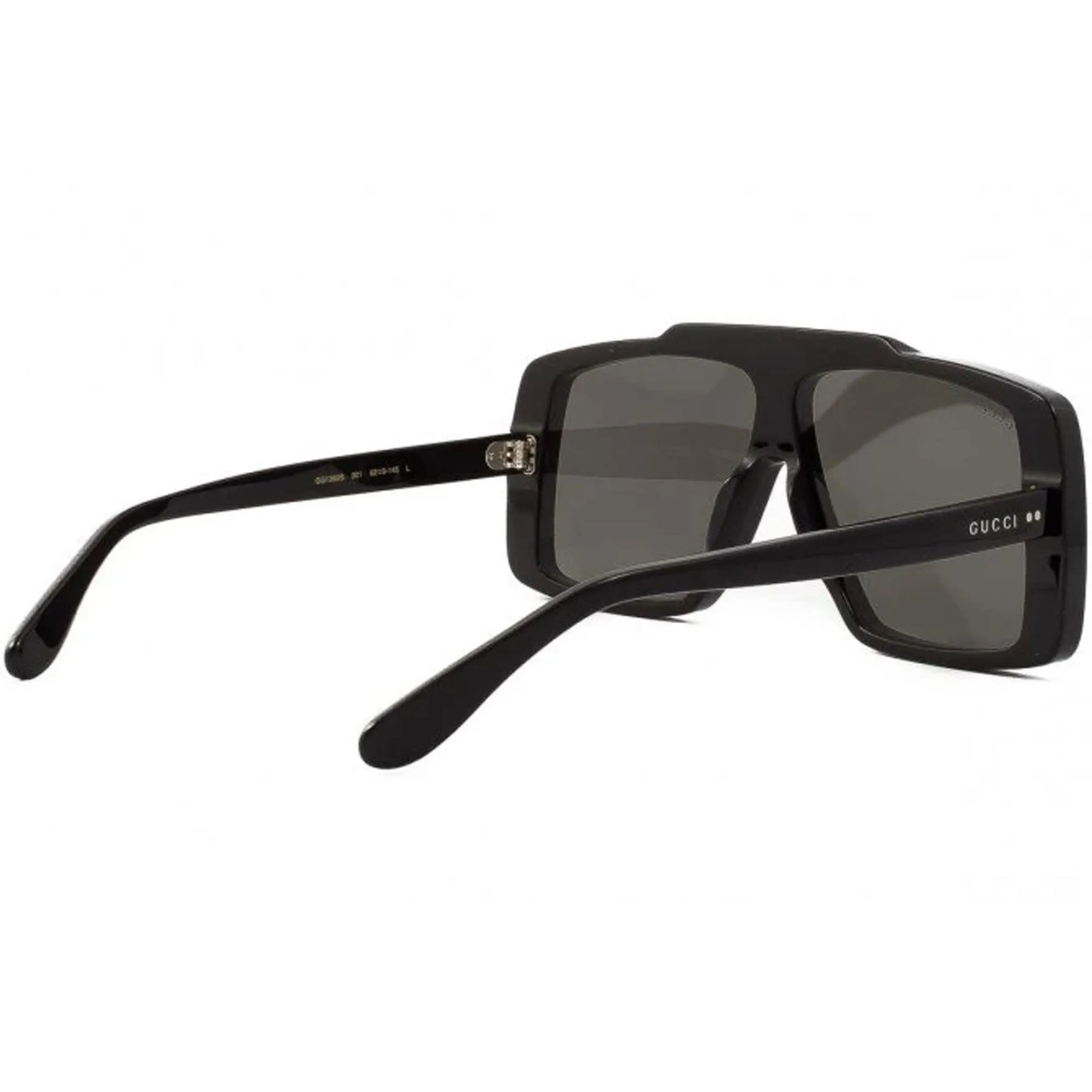 Gucci Unisex Sunglasses - Nylon Lens Black Acetate Wrap Shaped Frame | GG1369S 001