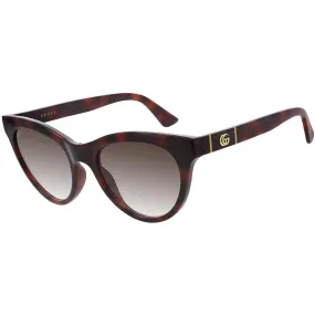 Gucci Women's Sunglasses - Brown Lens Havana Injected Plastic Frame | GG0763S 002