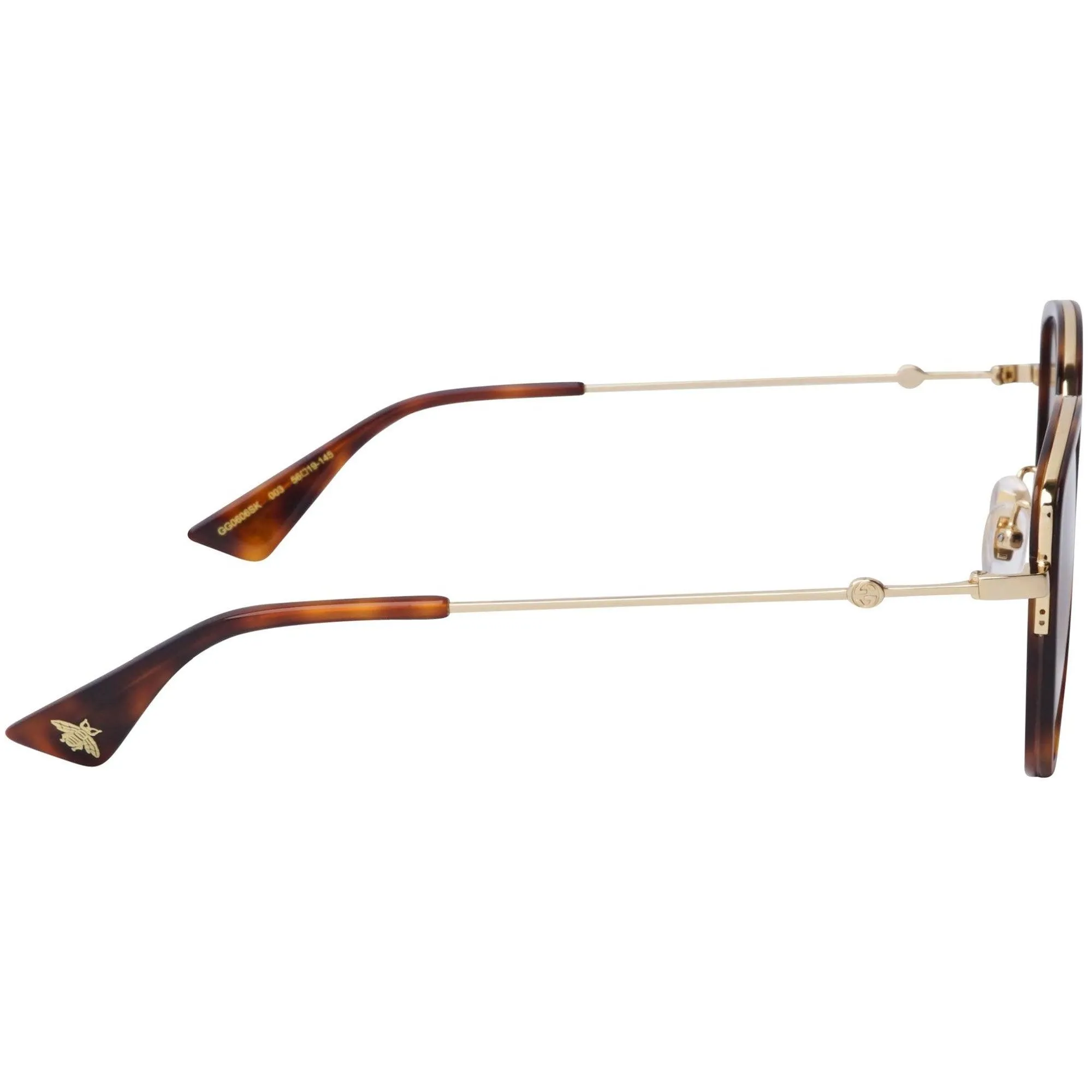 Gucci Women's Sunglasses - Brown Nylon Lens Plastic and Metal Frame | GG0606SK 003