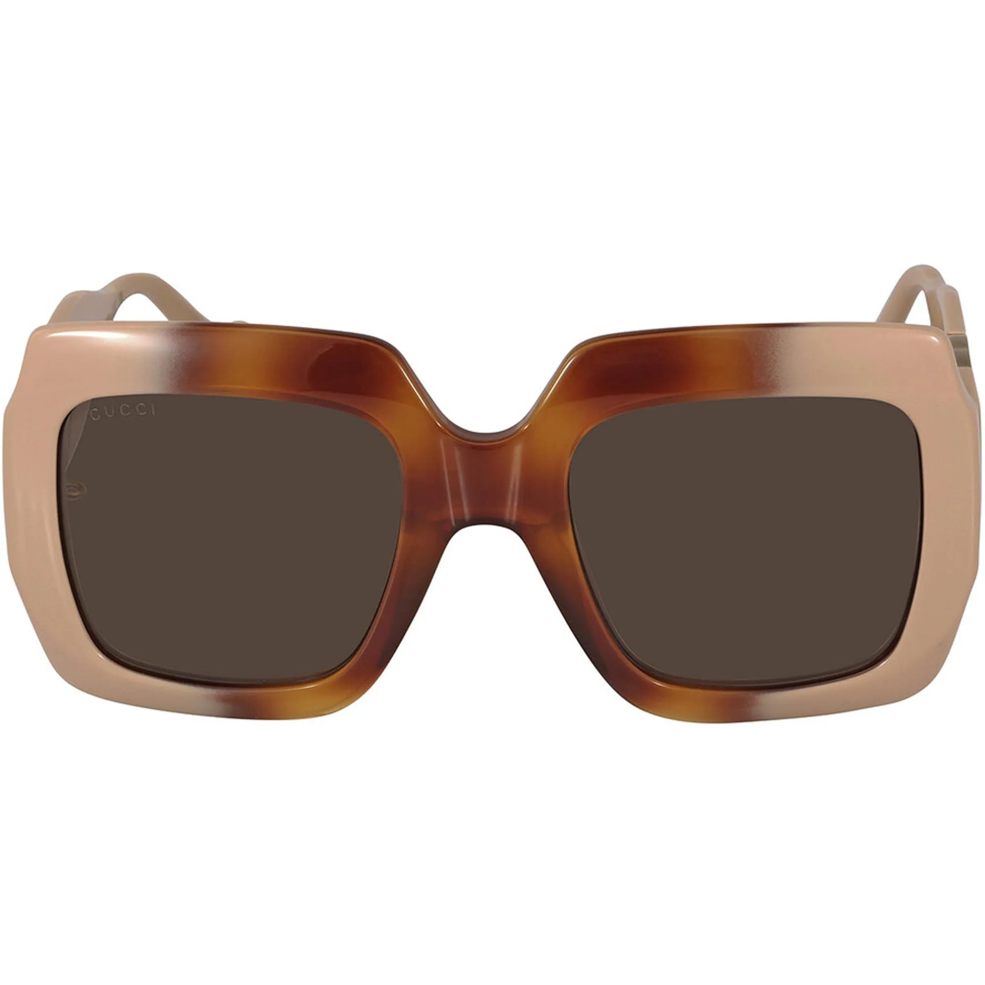 Gucci Women's Sunglasses - Havana and Ivory Square Shape Acetate Frame | GG1022S 003
