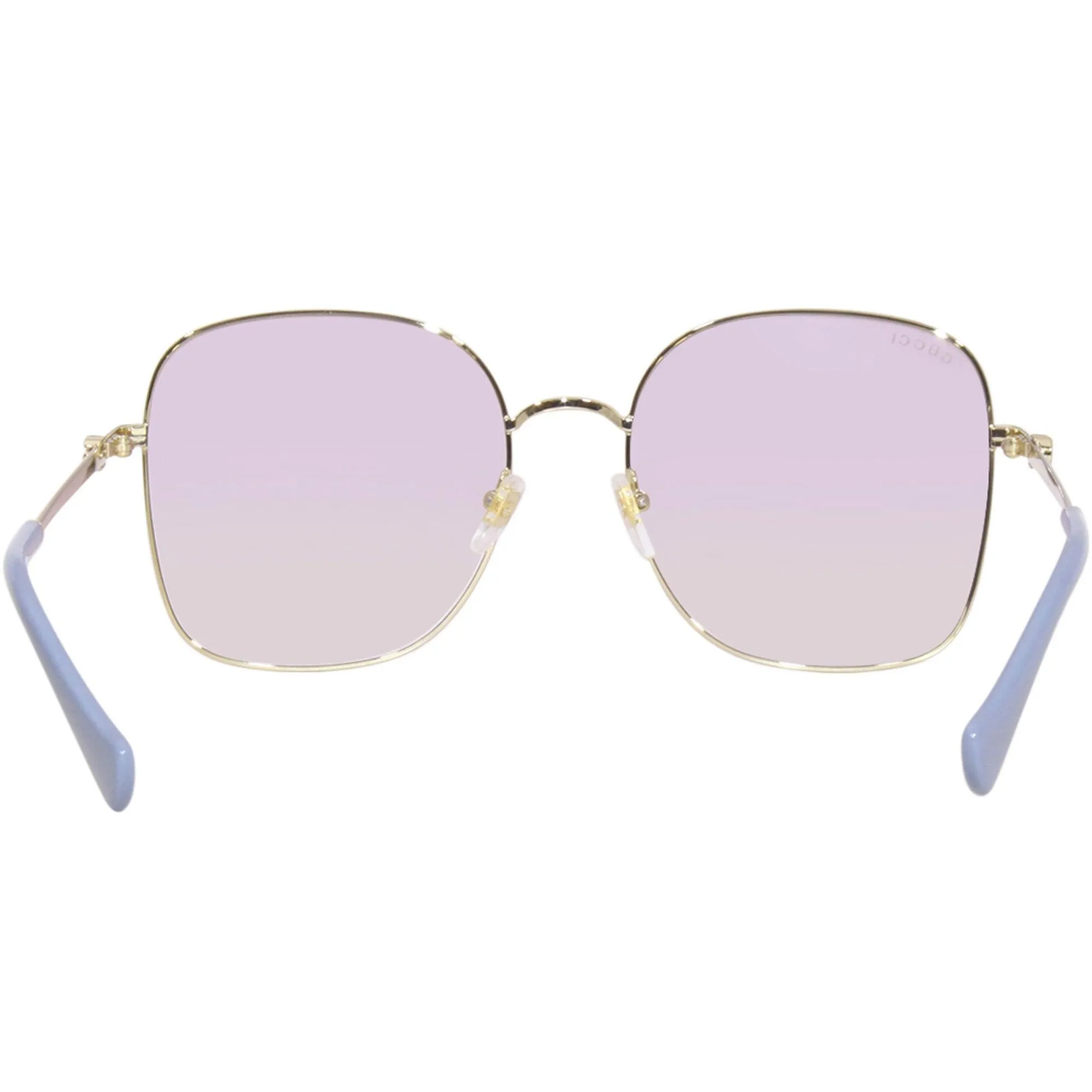 Gucci Women's Sunglasses - Purple Nylon Lens Gold and Blue Metal Frame | GG1143S 003