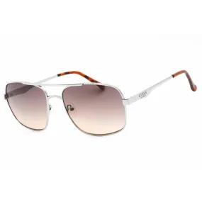 Guess Factory Men's Sunglasses - Shiny Light Nickeltin Rectangular Frame | GF0211 10F