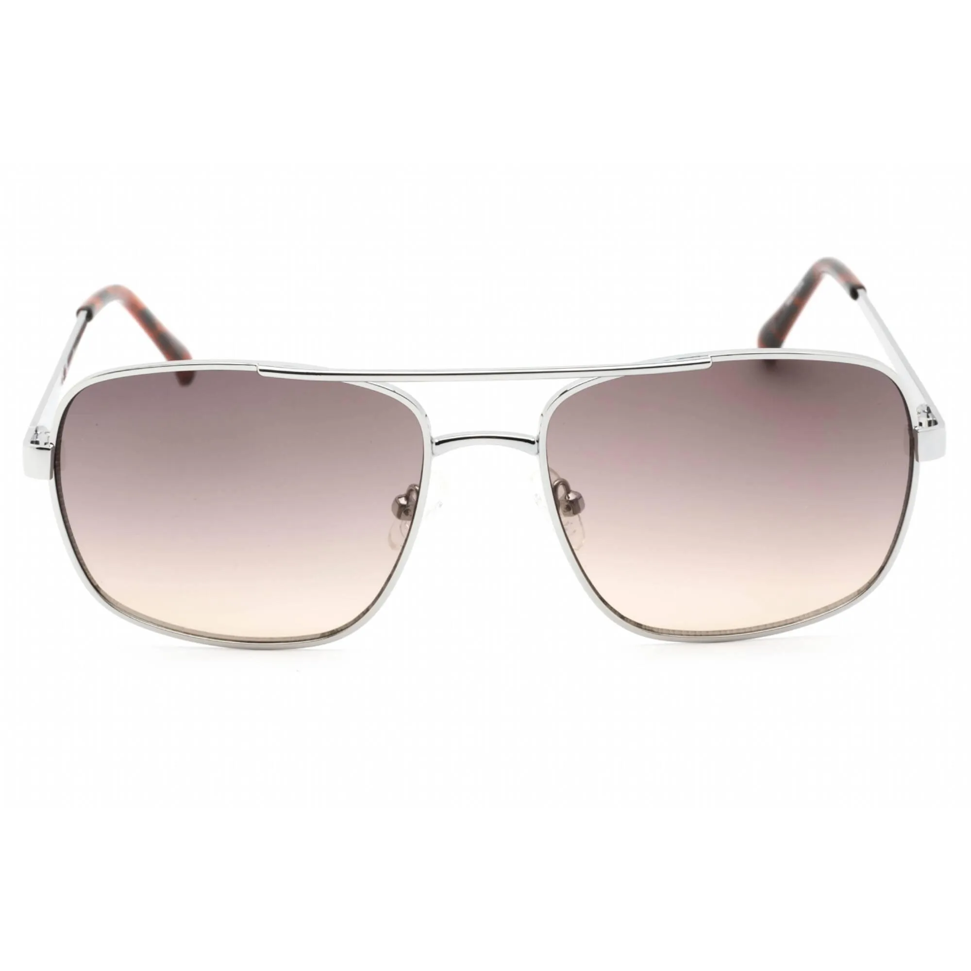 Guess Factory Men's Sunglasses - Shiny Light Nickeltin Rectangular Frame | GF0211 10F
