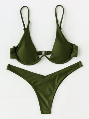 High Leg Underwire Bikini Set