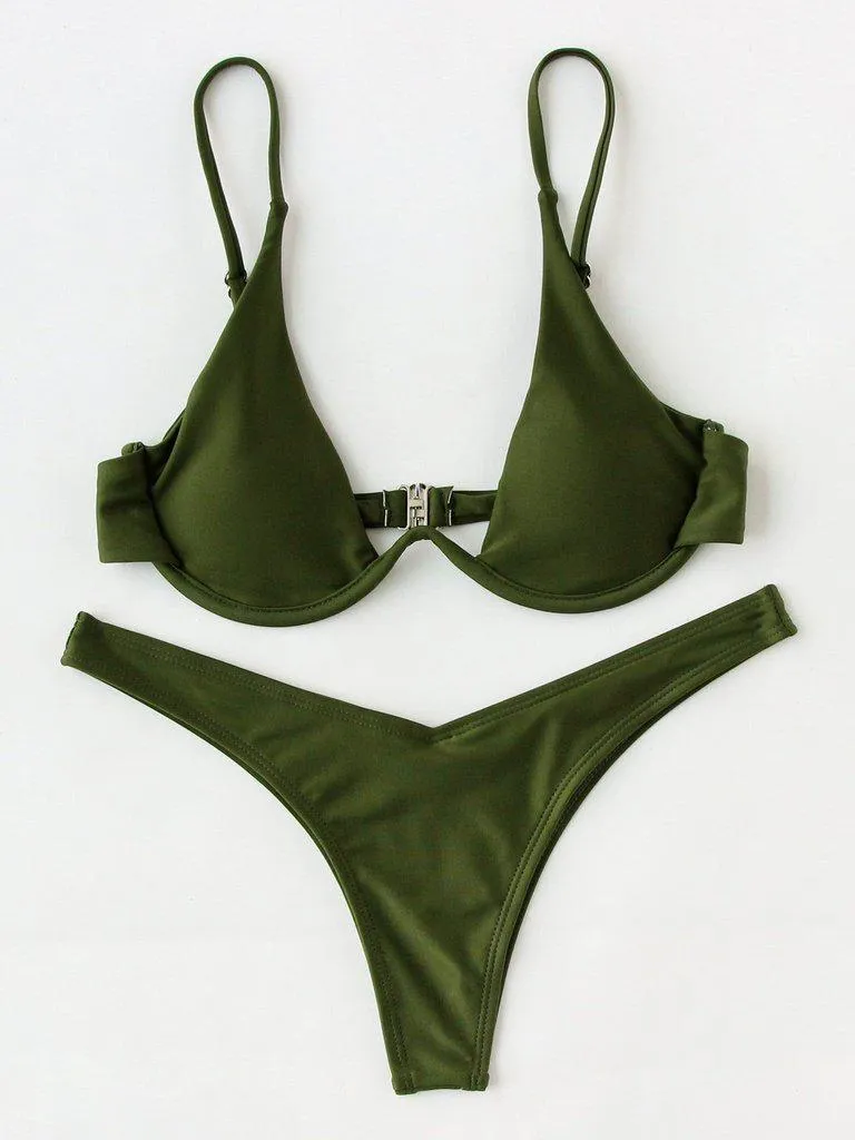 High Leg Underwire Bikini Set