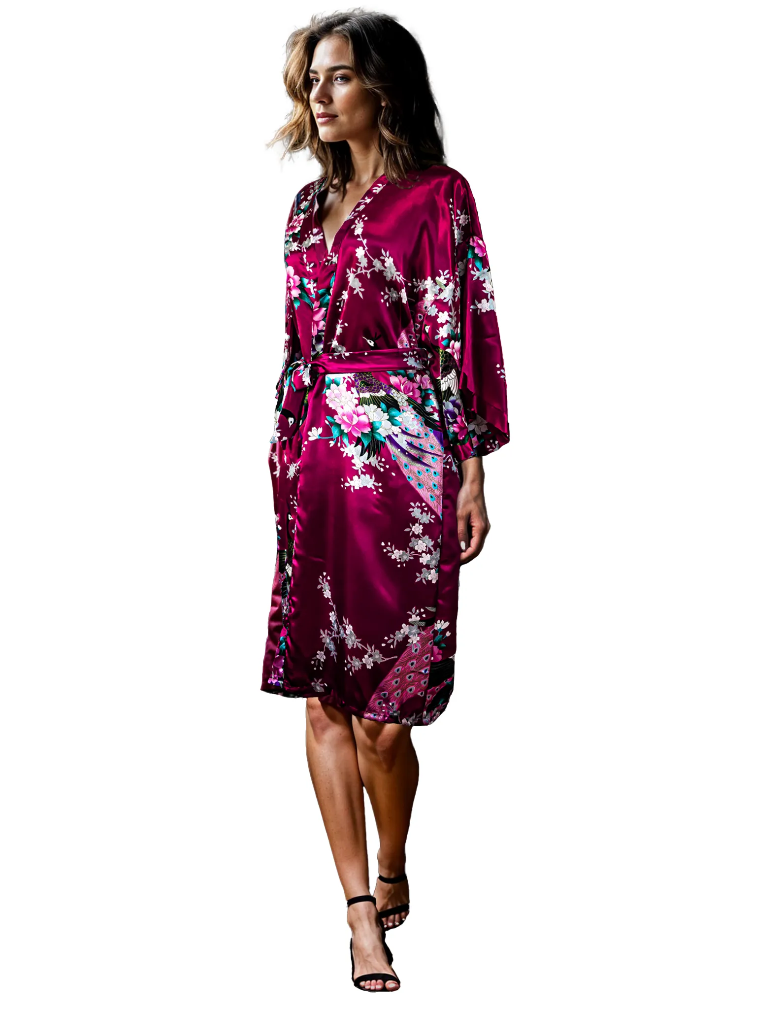 Kimono Robe Peacock - Lightweight Women's Robe | Indulge in Affordable Luxury