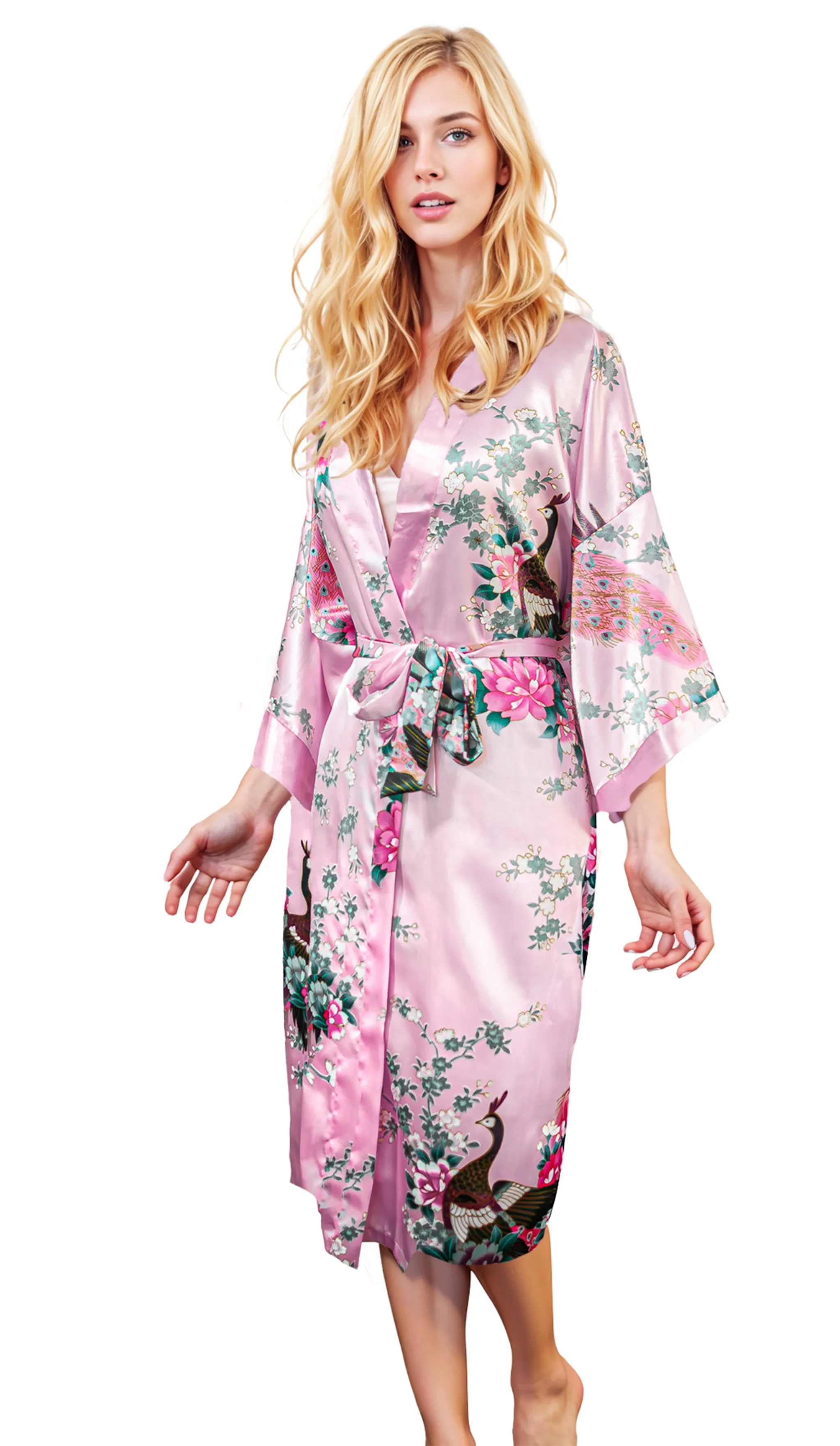 Kimono Robe Peacock - Lightweight Women's Robe | Indulge in Affordable Luxury
