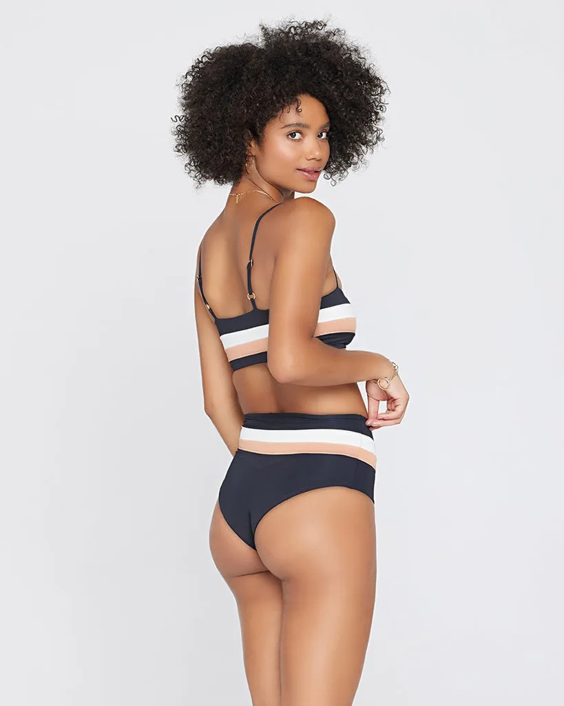 L Space Rebel Stripe Bikini Top