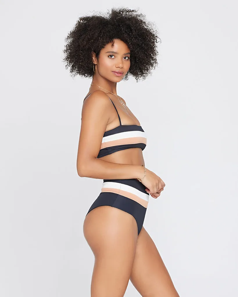 L Space Rebel Stripe Bikini Top