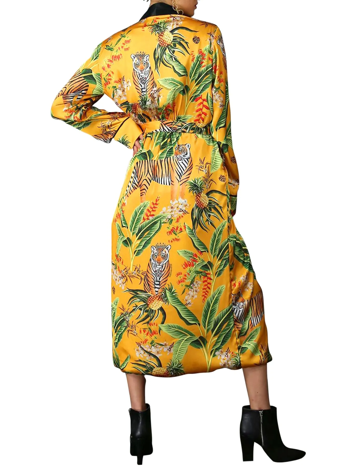 Long Silk Kimono Robe