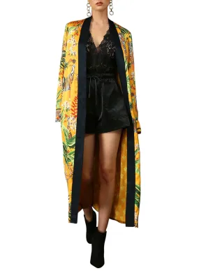 Long Silk Kimono Robe