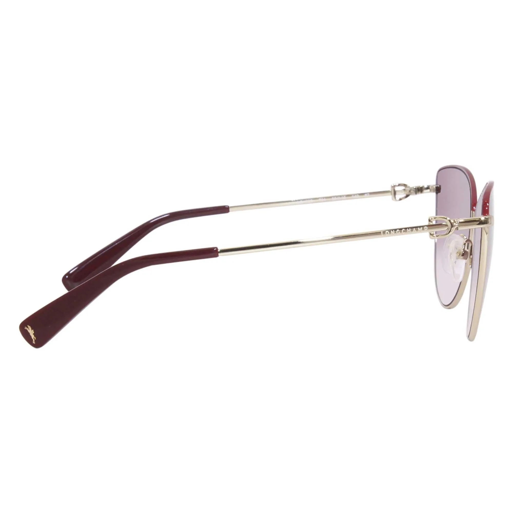 Longchamp Women's Sunglasses - Metal Gold/Wine Cat Eye Full Rim Frame | LO152S 721