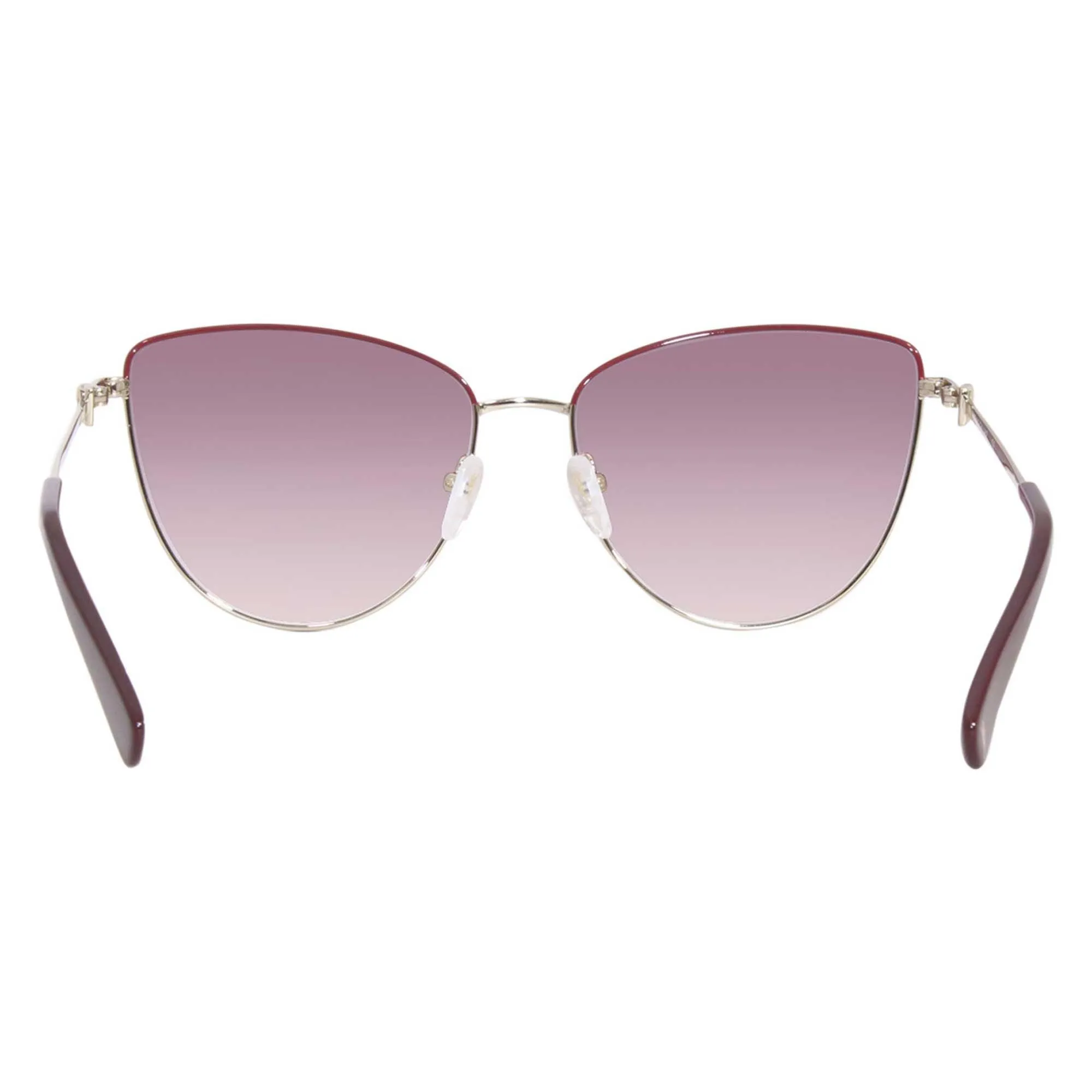 Longchamp Women's Sunglasses - Metal Gold/Wine Cat Eye Full Rim Frame | LO152S 721