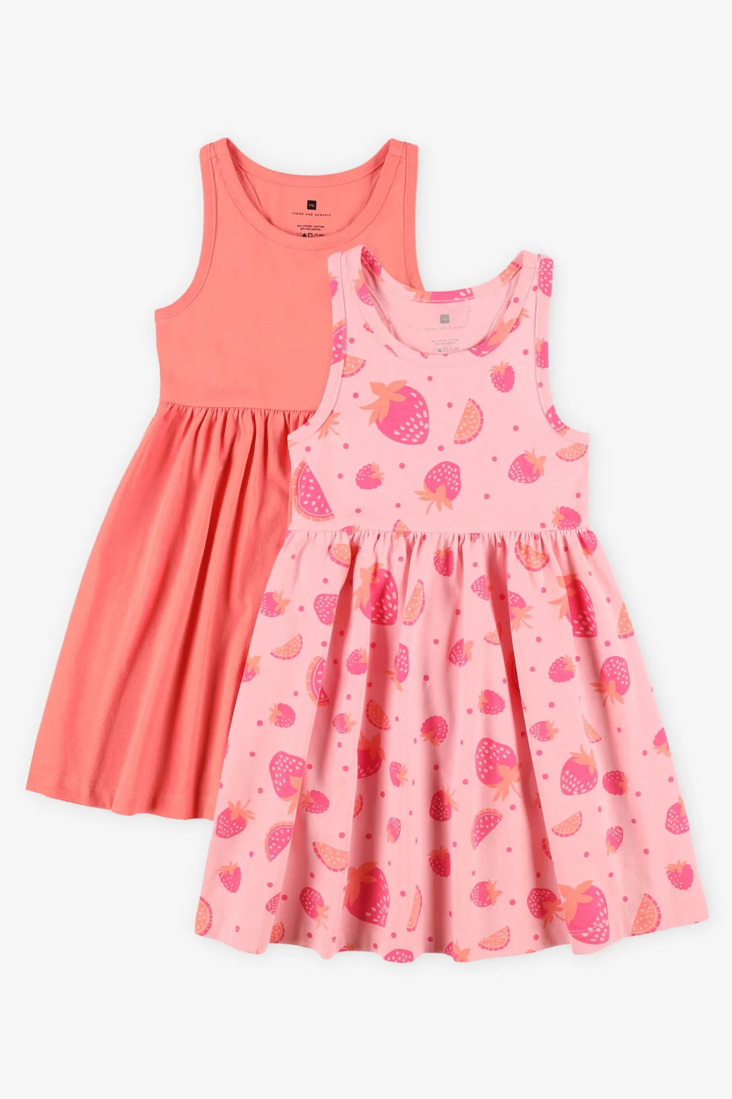 Lot de 2 robes en coton - Enfant fille
